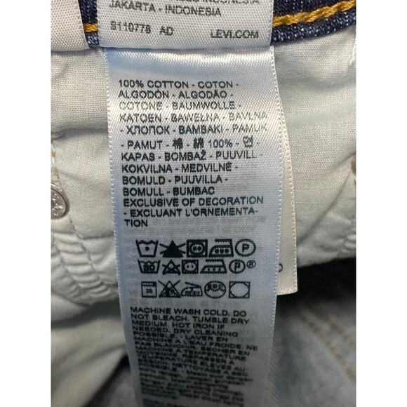 Levi's Low Loose Women's Blue Medium Wash Y2k Straight Leg Denim Jeans Size 28 - Picture 7 of 8